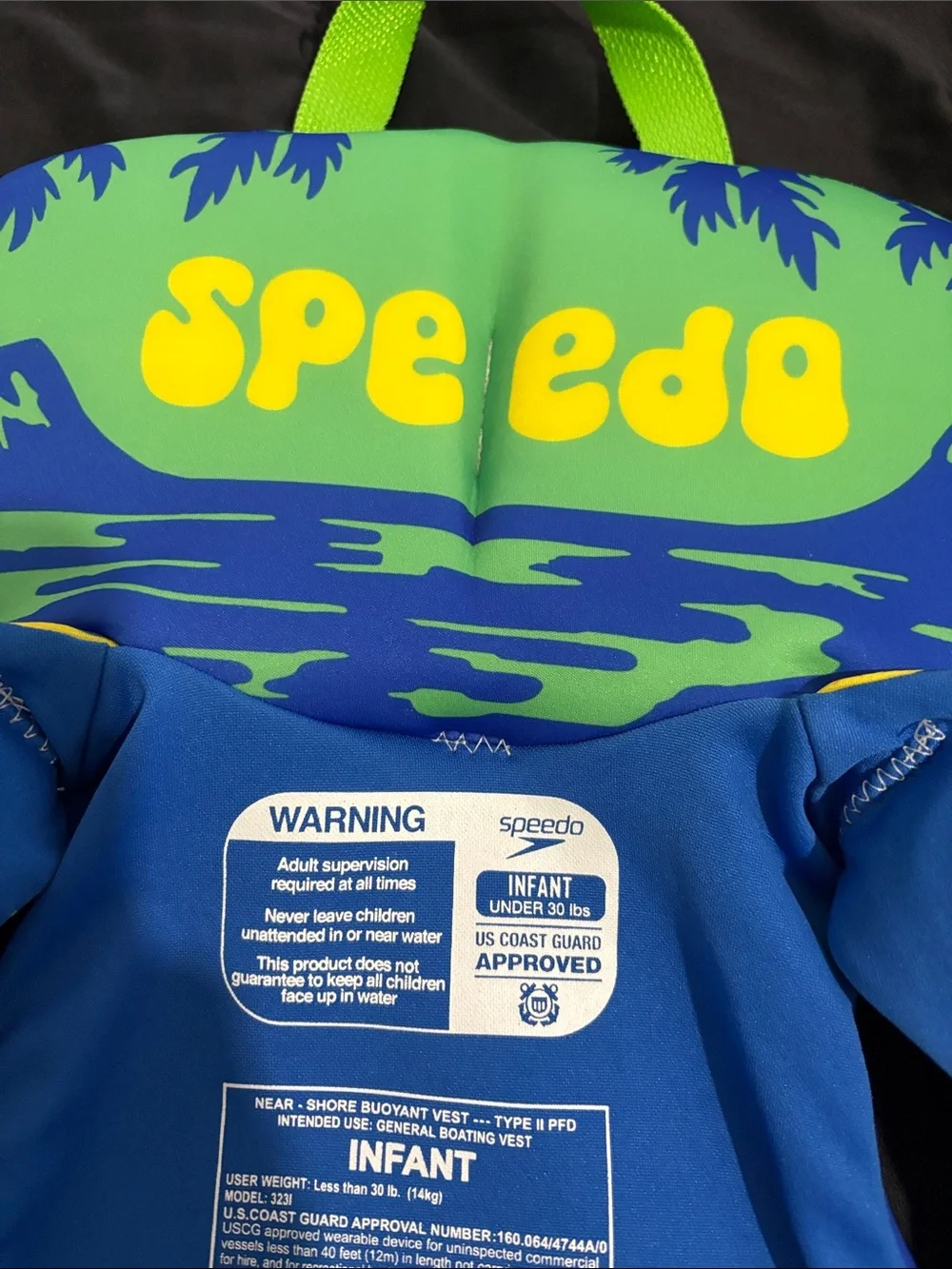 Speedo infant Pineapple Swim Vest - Blue, Yellow, Green